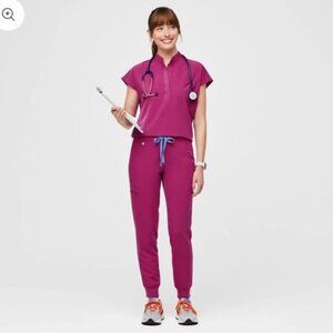Figs Set Kade Cargo Pants Rafaela Top Raspberry Size XXL